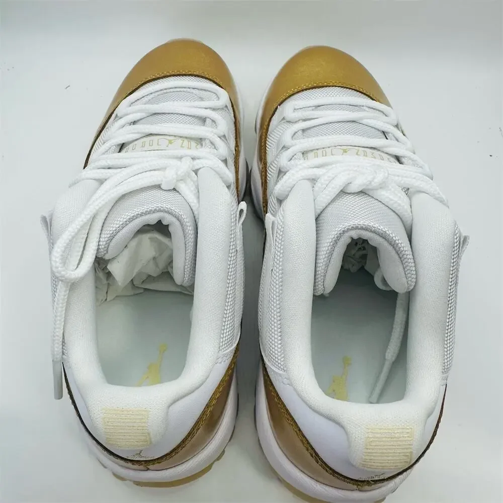 Air Jordan 11 Retro Low Mother's Day Women's Sneakers White Gold Size 6.5